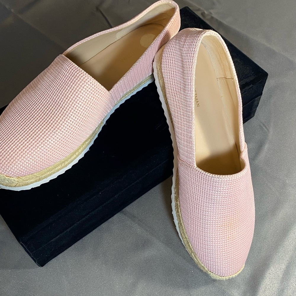 Stuart Weitzman espadrille pink slip on women’s size 8